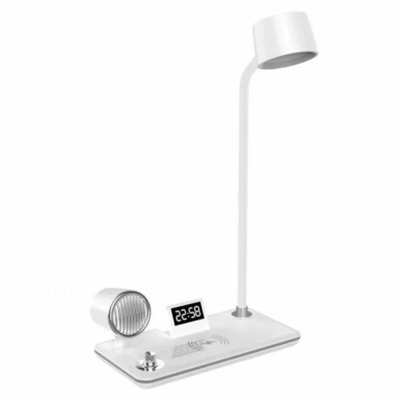 Lampe bureau blanc horloge bloutooth ptomodeal tunisie
